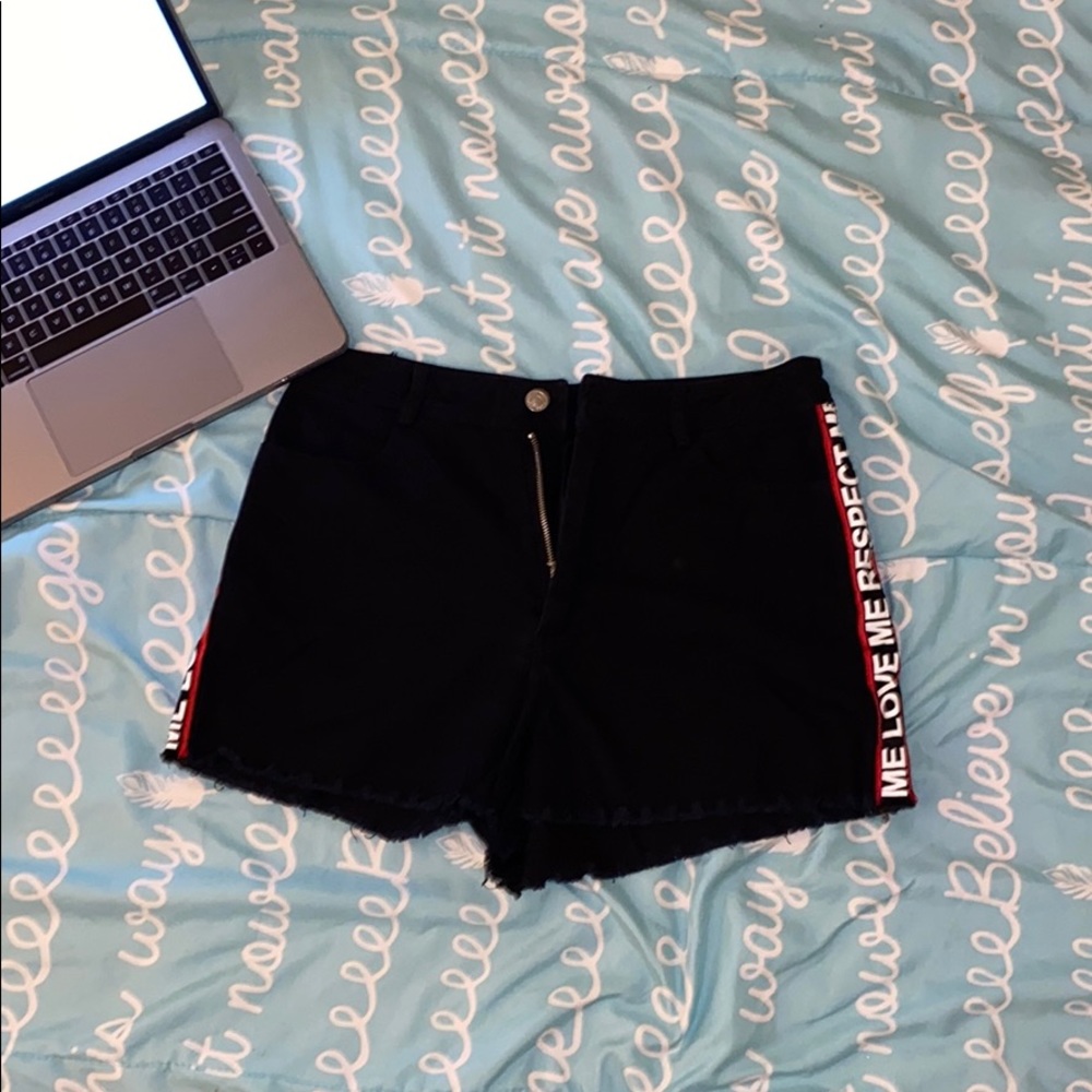 black pair of shorts